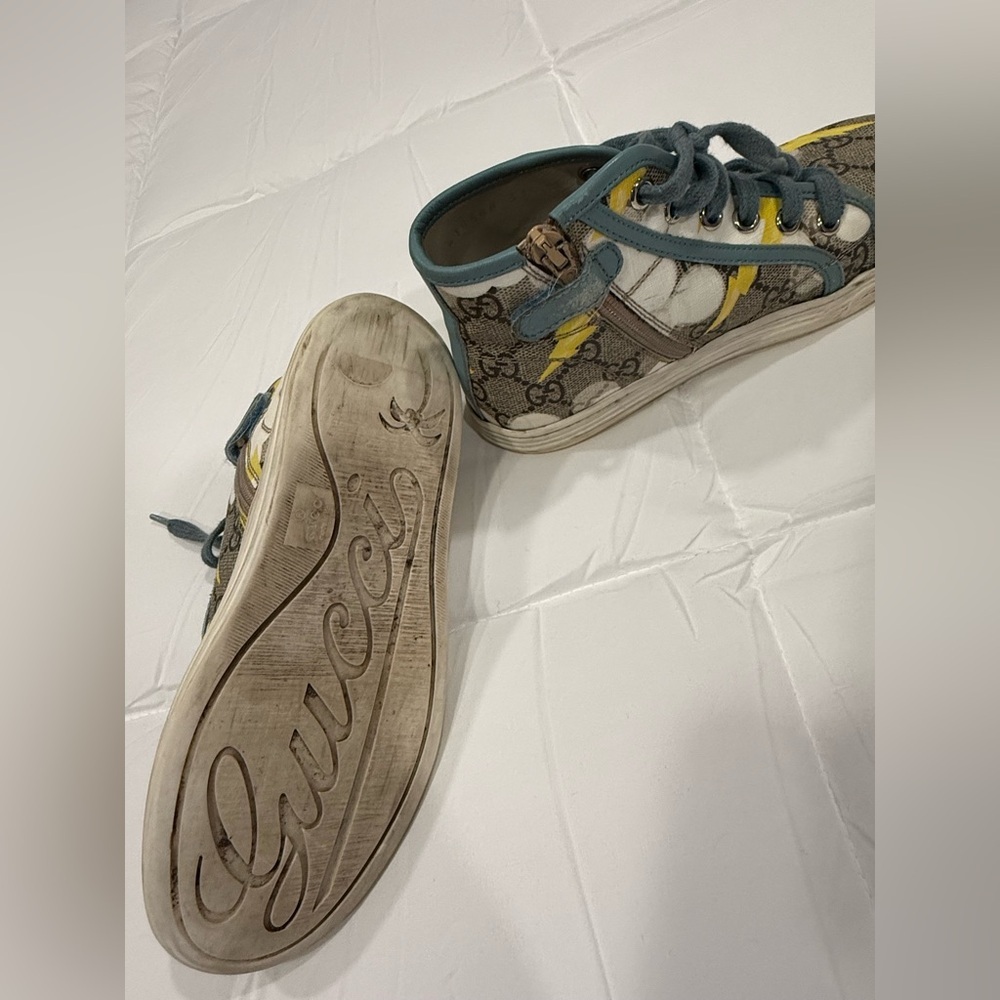 Gucci Kids Sneakers - Gray and Yellow - Picture 5 of 6